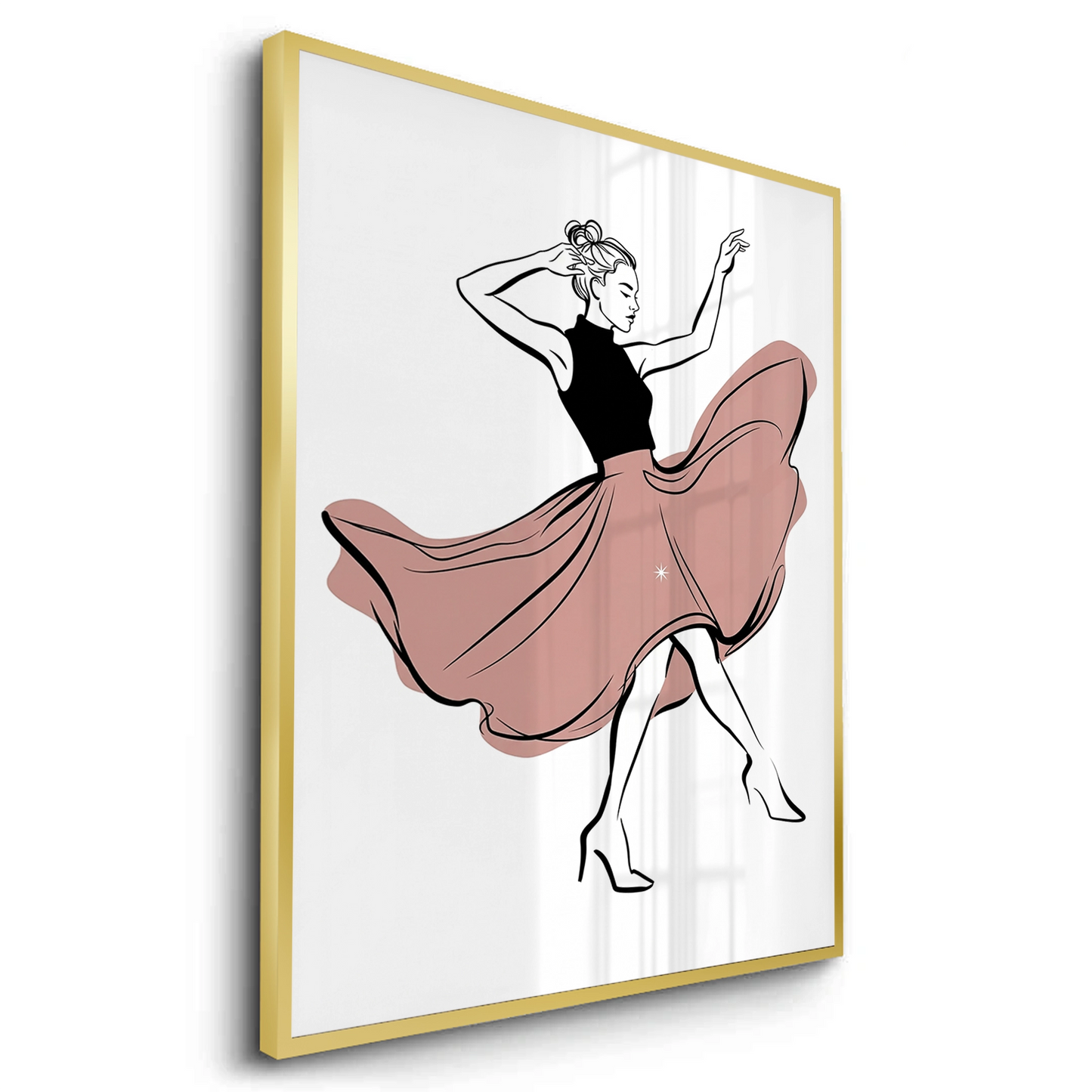 2Minimalist Dancing Woman - Fine Art