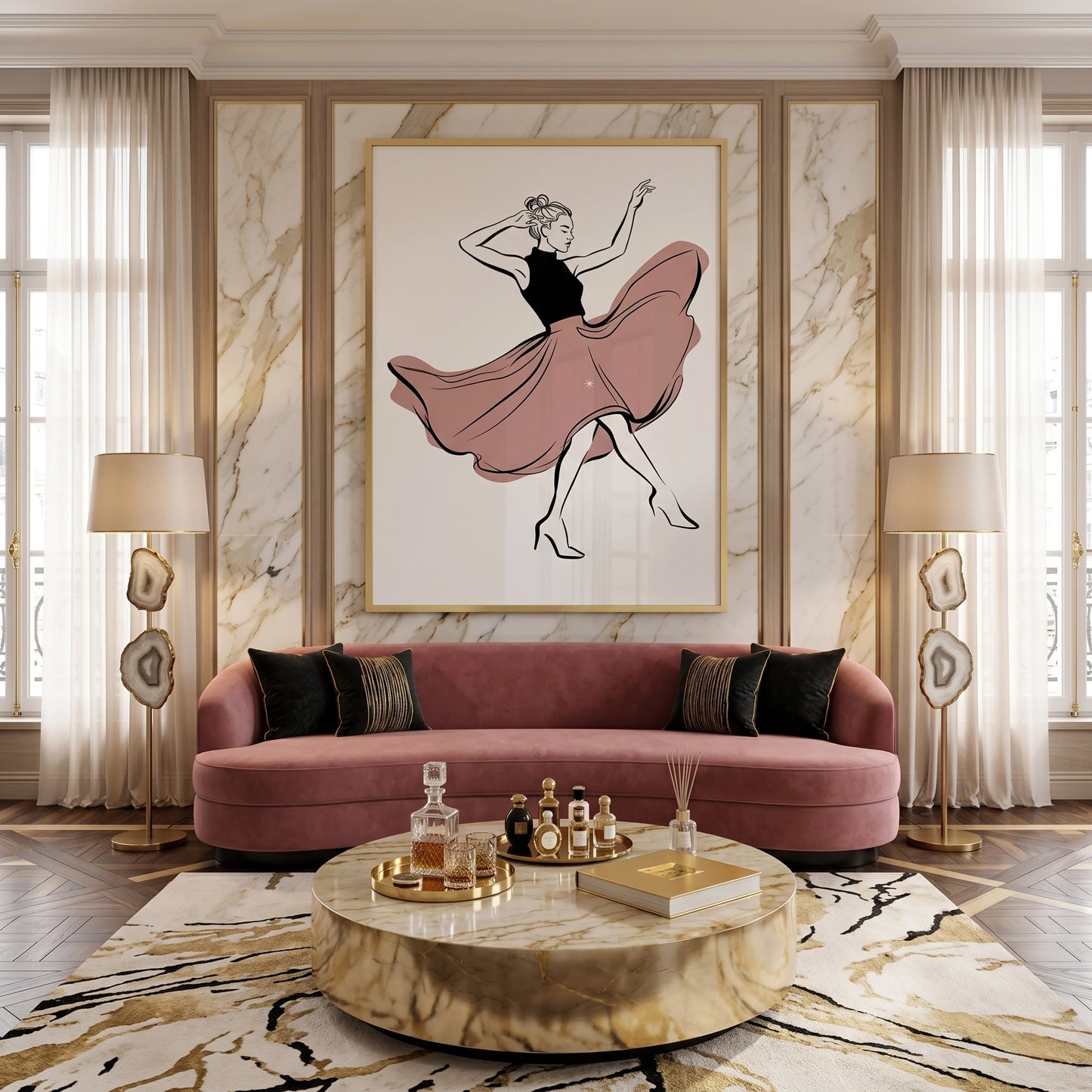 2Minimalist Dancing Woman - Fine Art