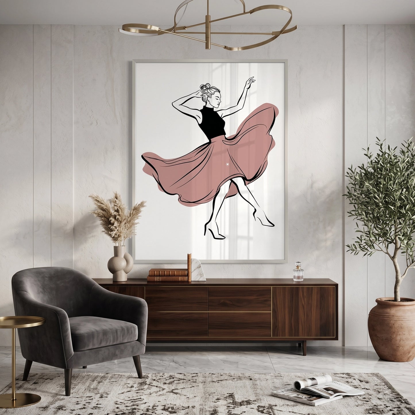 2Minimalist Dancing Woman - Fine Art