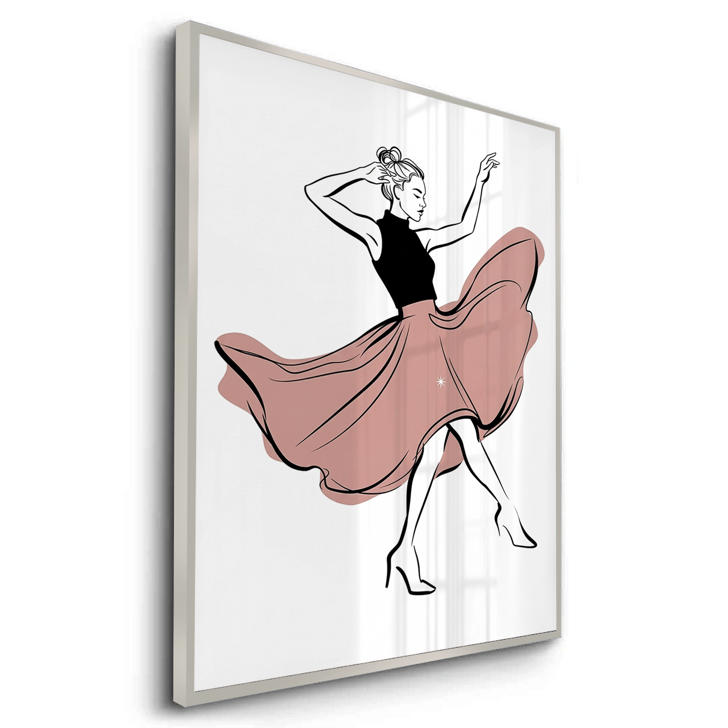 2Minimalist Dancing Woman - Fine Art