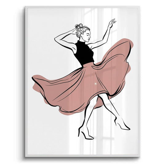 Minimalist Dancing Woman - Fine Art