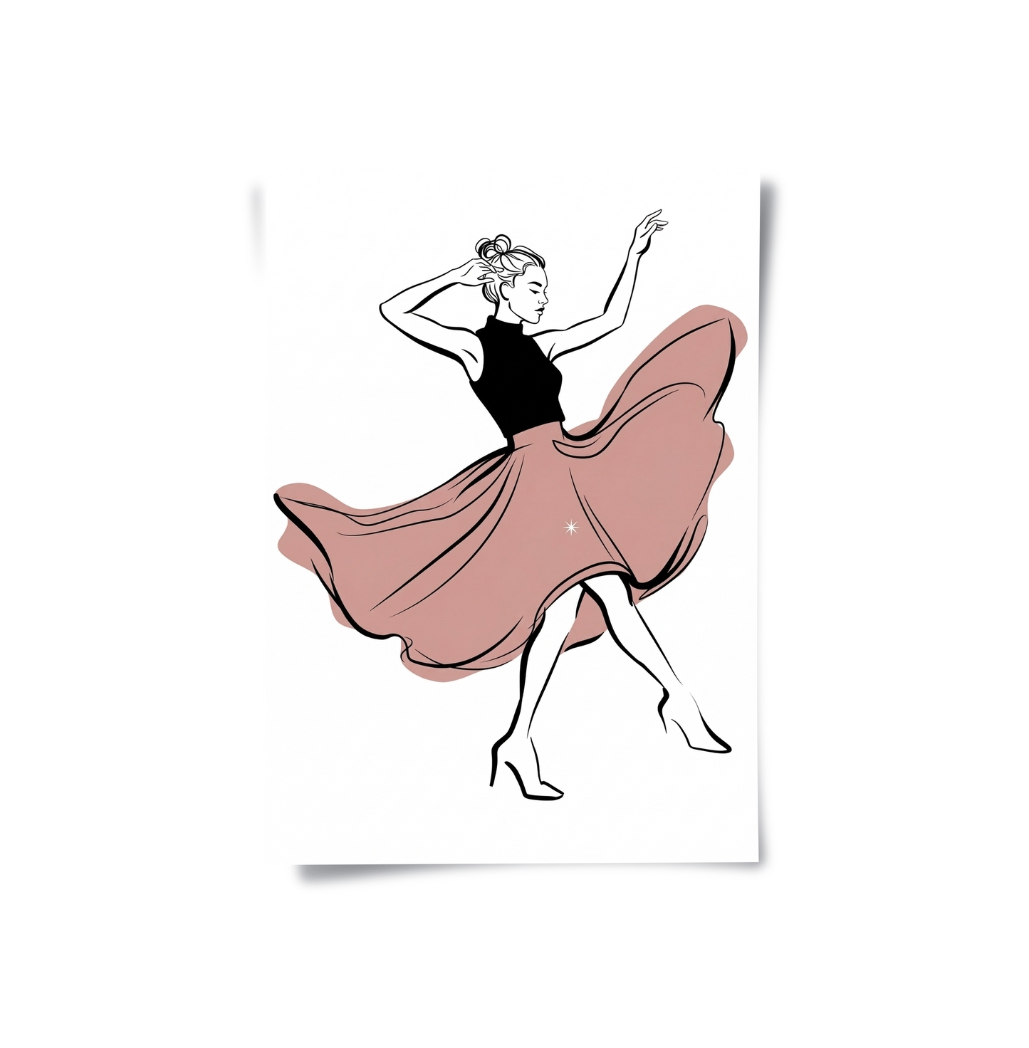 2Minimalist Dancing Woman - Poster