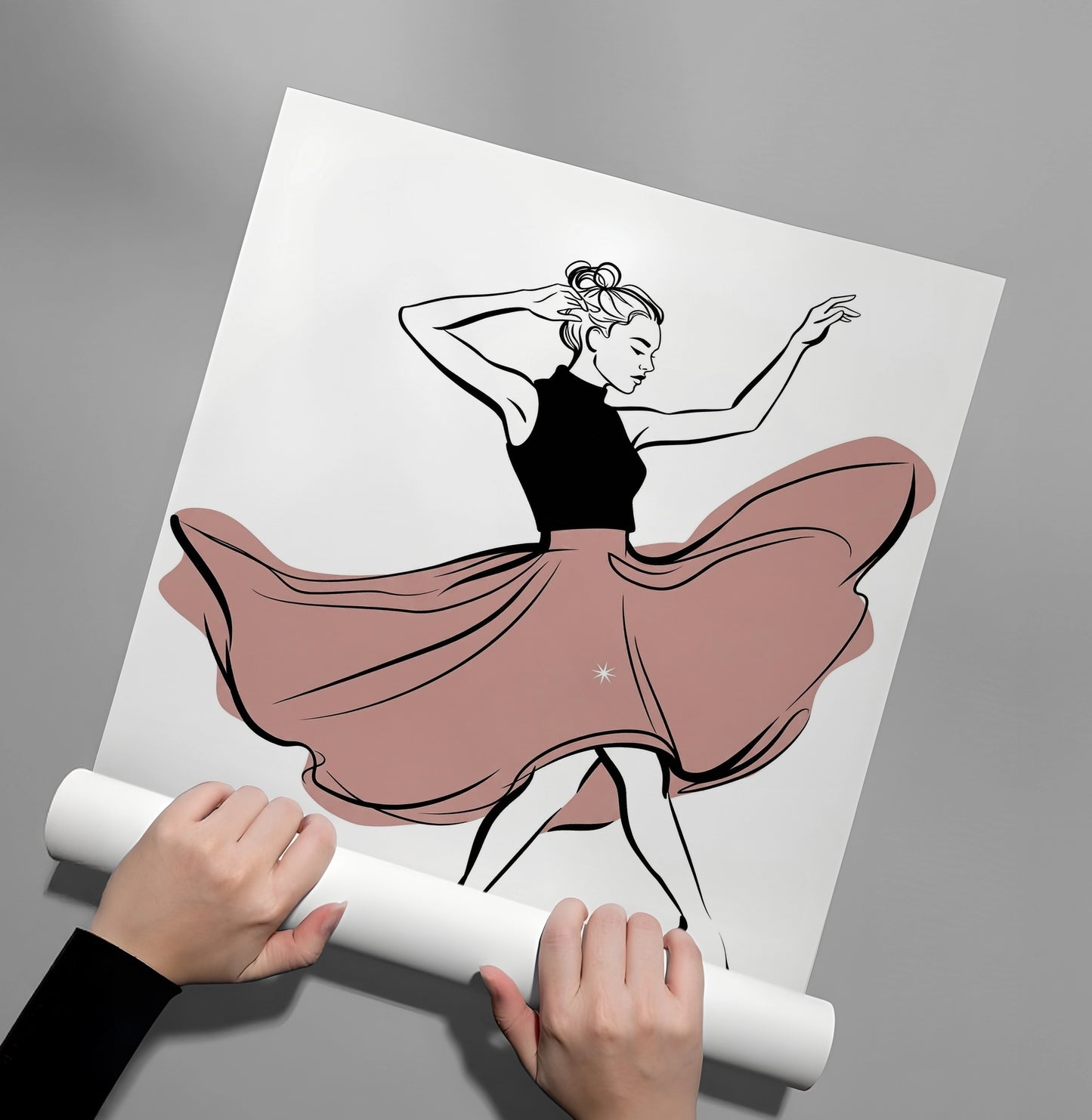 2Minimalist Dancing Woman - Poster