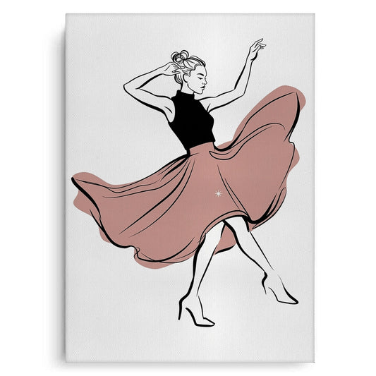 Minimalist Dancing Woman - Canvas