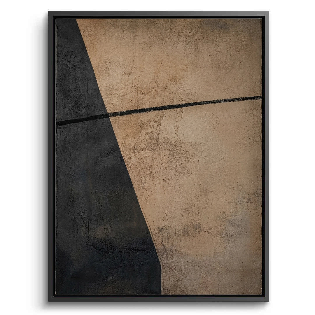 2Minimalist Divide geometric abstract artwork, sleek design, upscale UAE home interiors