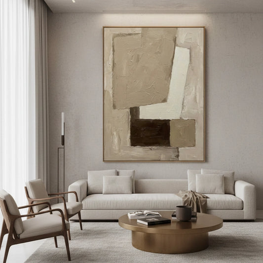 Minimalist Espresso Abstract Painting #MEAB330