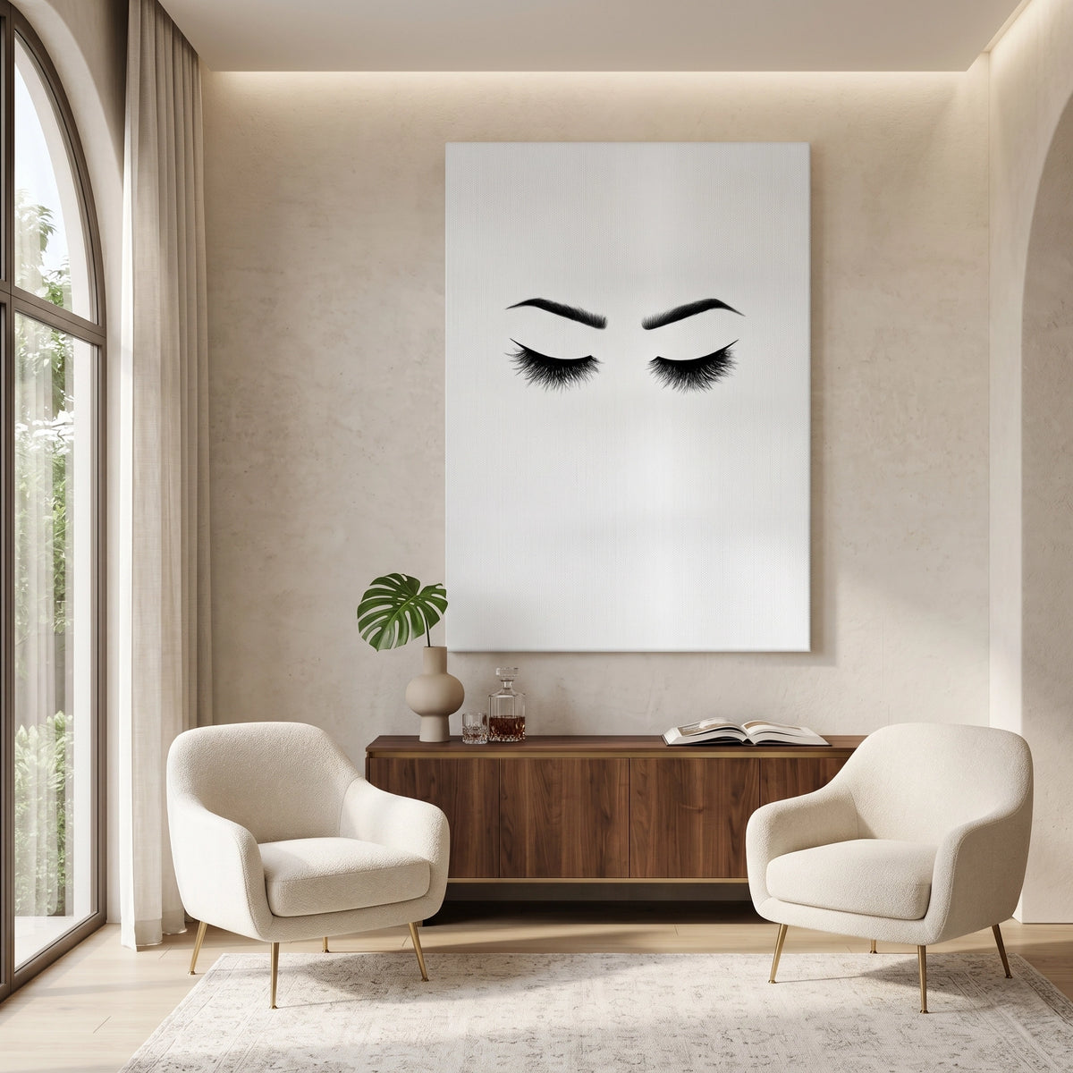 Minimalist Eyelashes - Canvas