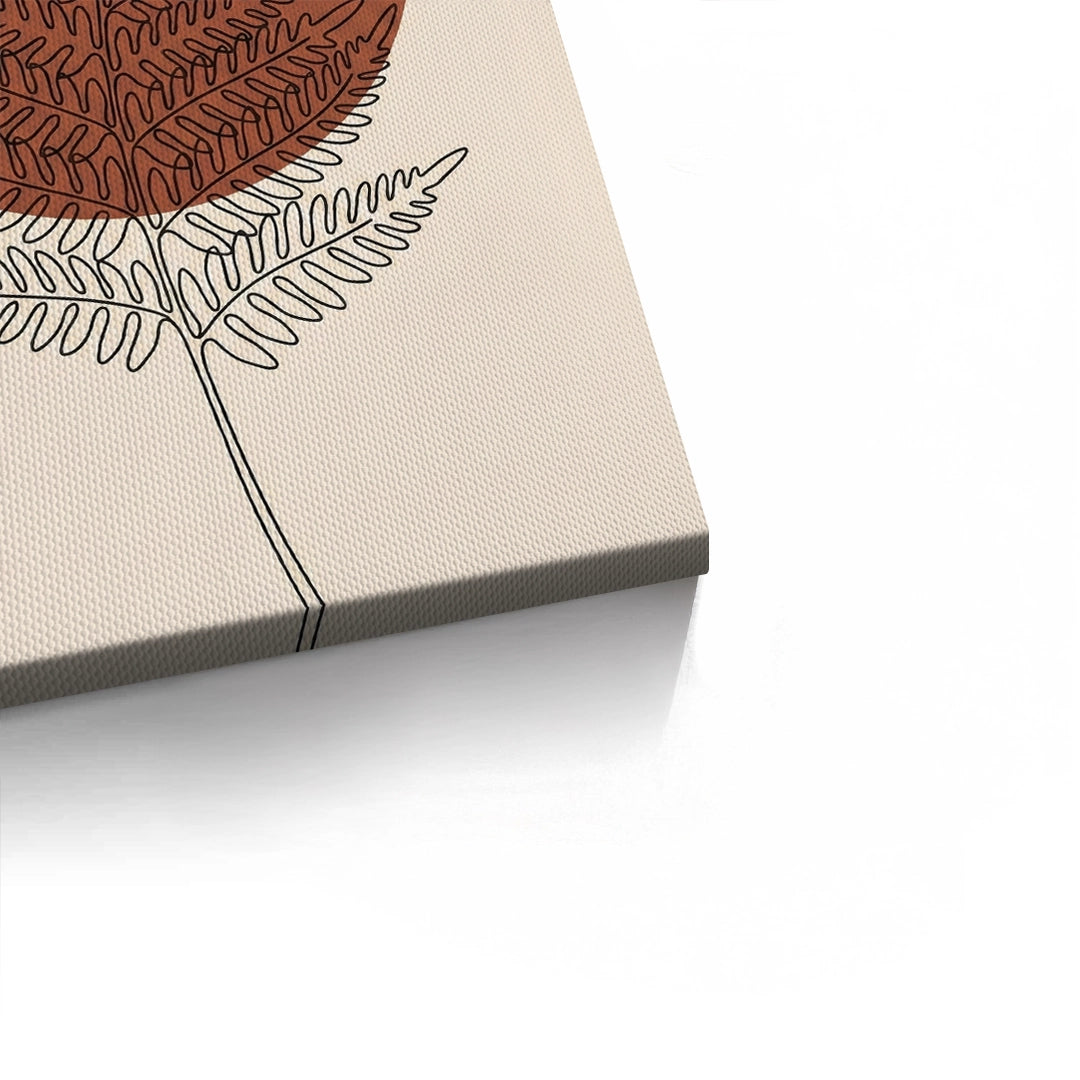 2Minimalist Fern Leaf - Canvas