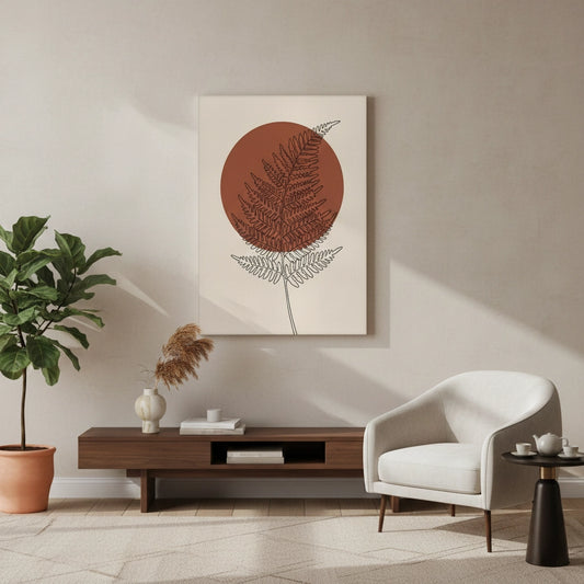 Minimalist Fern Leaf - Canvas
