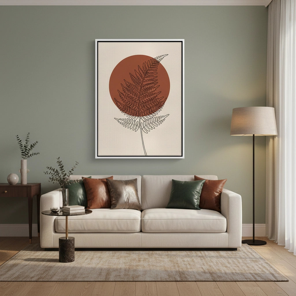 2Minimalist Fern Leaf - Canvas