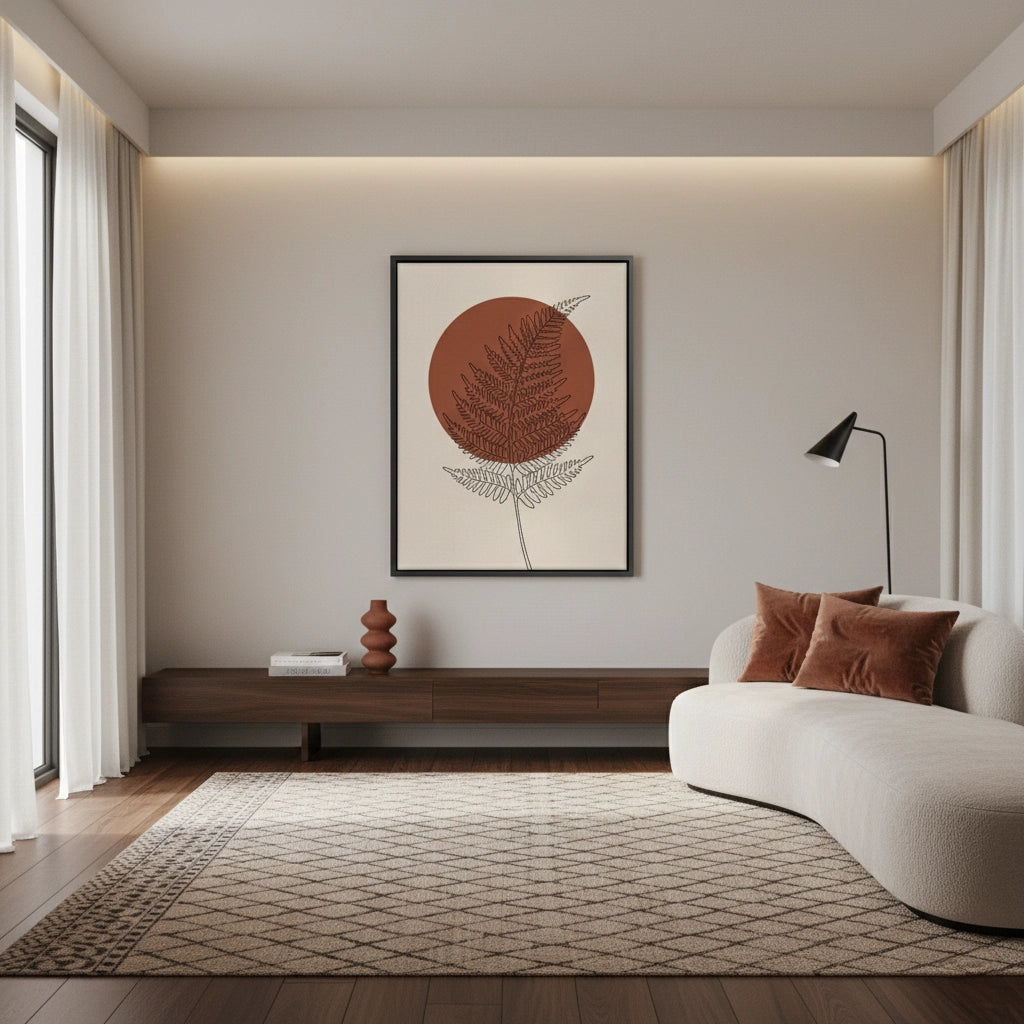 2Minimalist Fern Leaf - Canvas