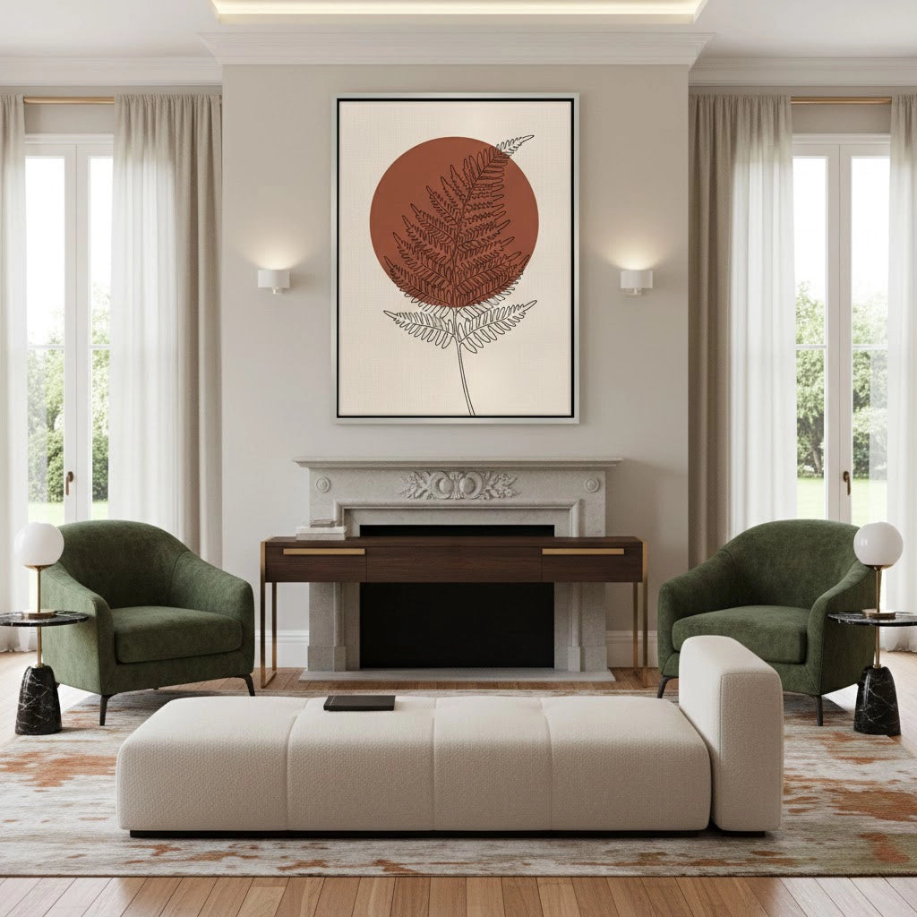 2Minimalist Fern Leaf - Canvas