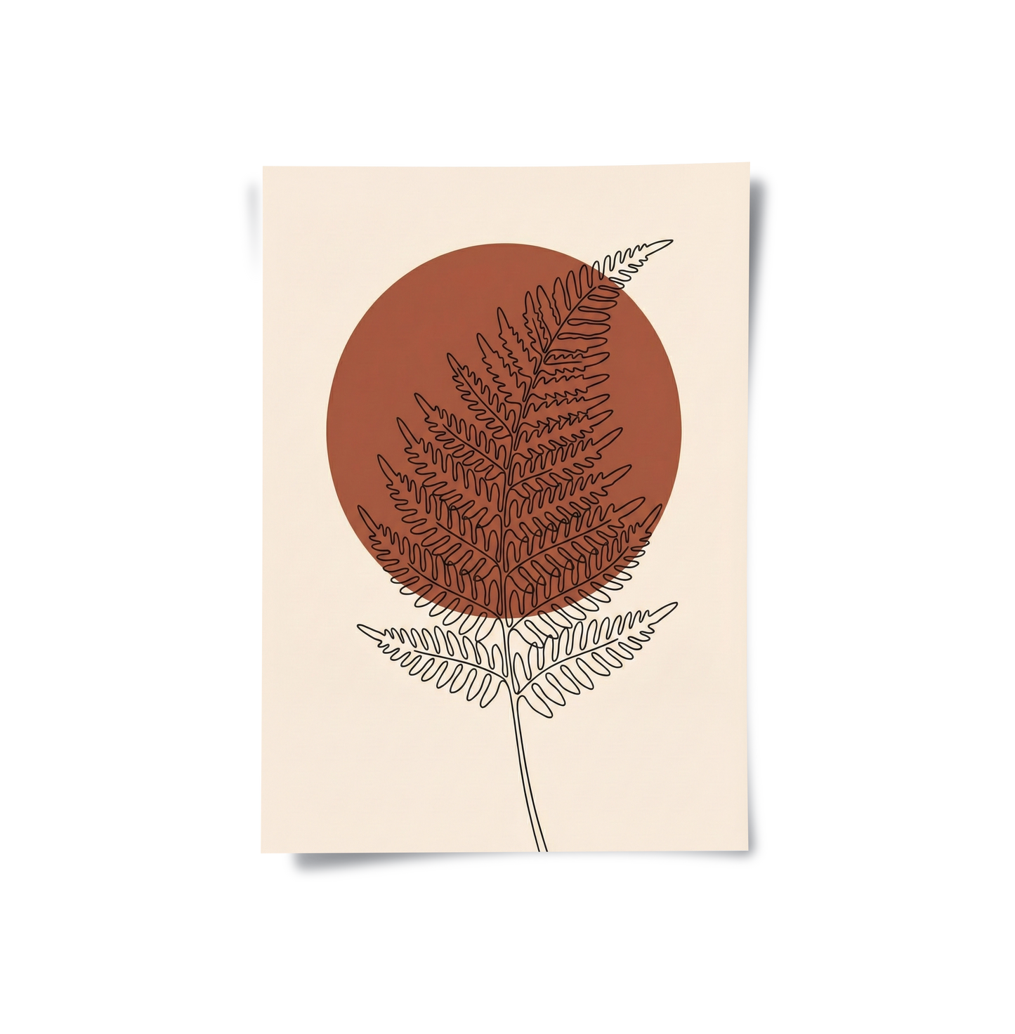 2Minimalist Fern Leaf - Poster
