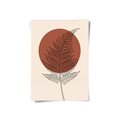 Minimalist Fern Leaf - Poster