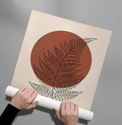 Minimalist Fern Leaf - Poster