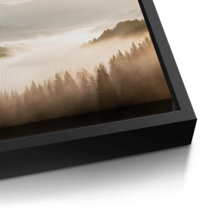 Minimalist Foggy Pine Landscape - Canvas