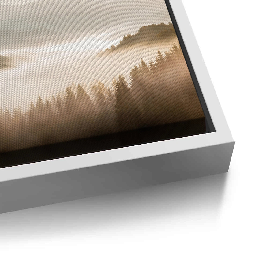 2Minimalist Foggy Pine Landscape - Canvas