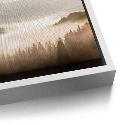 Minimalist Foggy Pine Landscape - Canvas