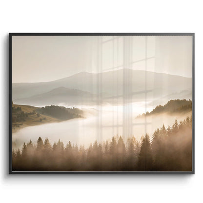 Minimalist Foggy Pine Landscape - Fine Art