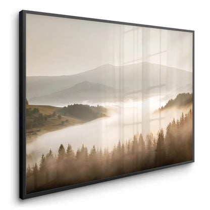 Minimalist Foggy Pine Landscape - Fine Art