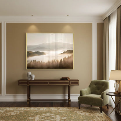 Minimalist Foggy Pine Landscape - Fine Art