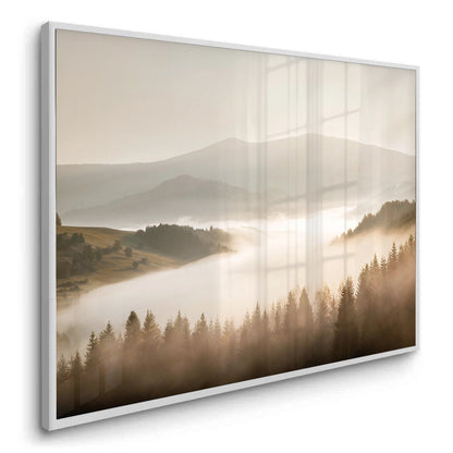 Minimalist Foggy Pine Landscape - Fine Art