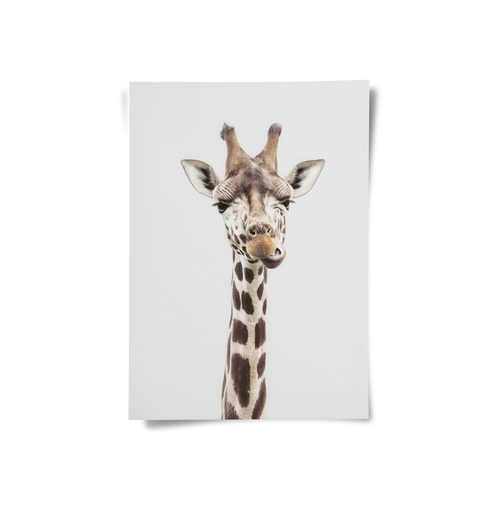 Minimalist Giraffe - Poster