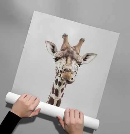 Minimalist Giraffe - Poster