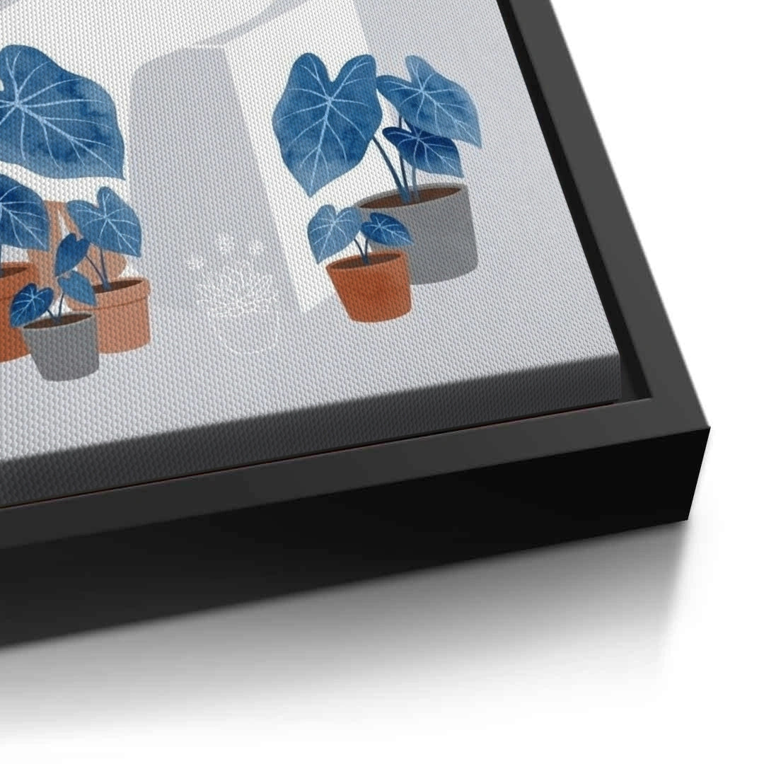 2Minimalist Girl and Botanicals - Canvas
