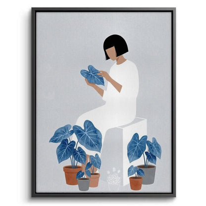 Minimalist Girl and Botanicals - Canvas