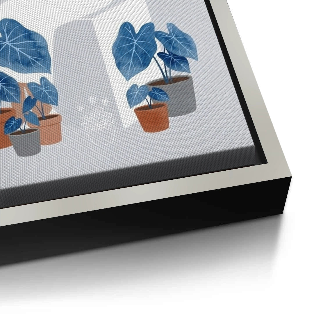 2Minimalist Girl and Botanicals - Canvas