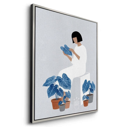 Minimalist Girl and Botanicals - Canvas