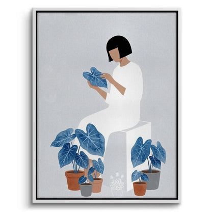 Minimalist Girl and Botanicals - Canvas
