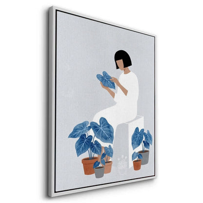 Minimalist Girl and Botanicals - Canvas
