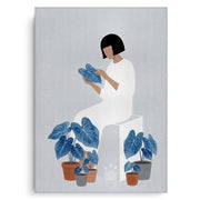 Minimalist Girl and Botanicals - Canvas