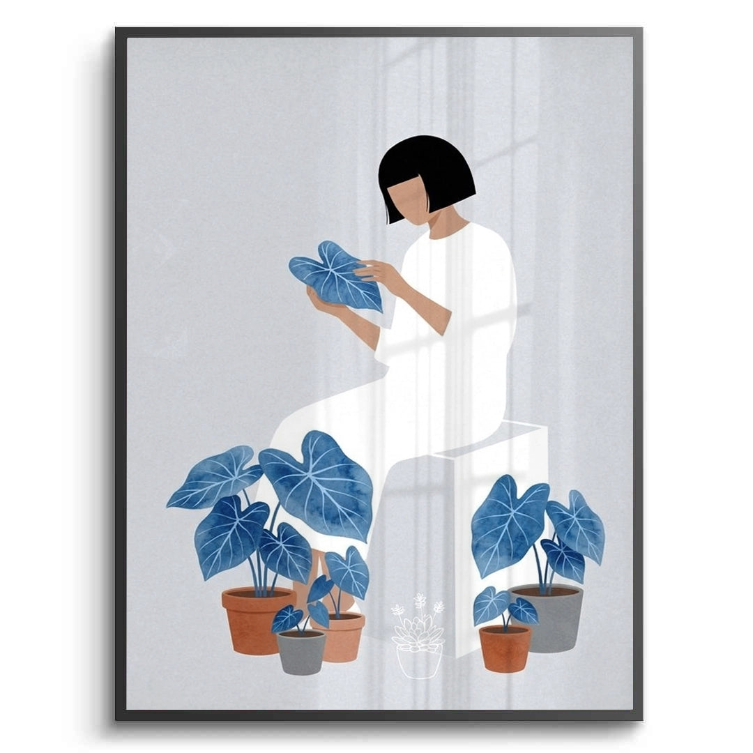 2Minimalist Girl and Botanicals - Fine Art