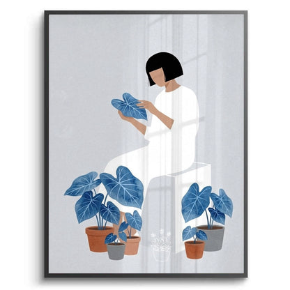 Minimalist Girl and Botanicals - Fine Art