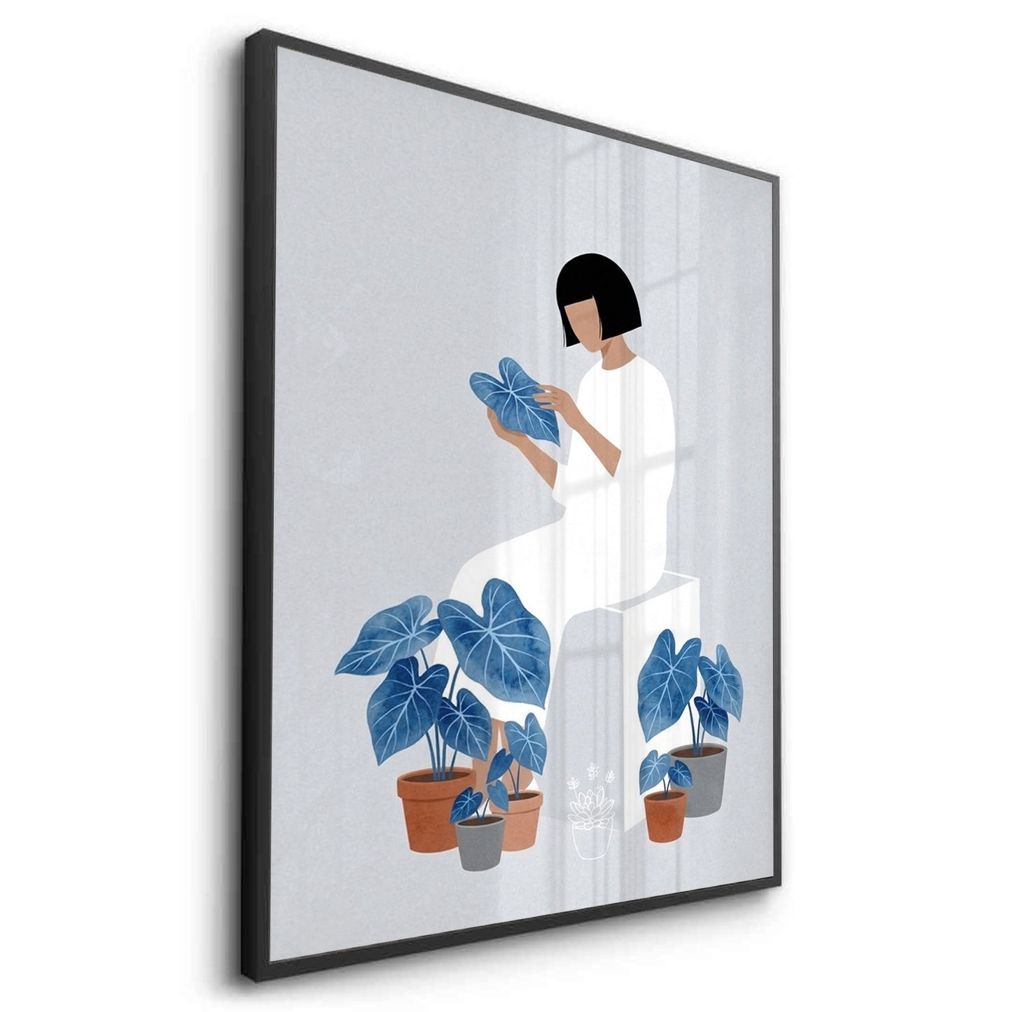 2Minimalist Girl and Botanicals - Fine Art