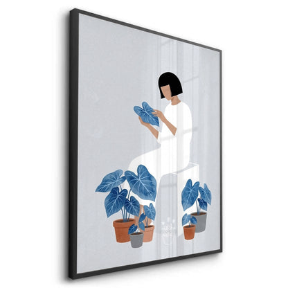 Minimalist Girl and Botanicals - Fine Art