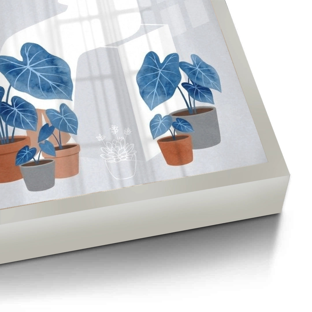 2Minimalist Girl and Botanicals - Fine Art