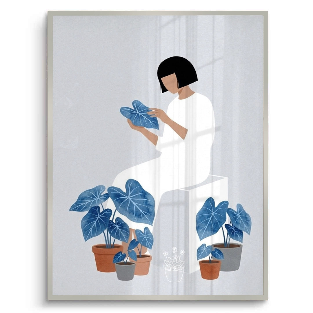 2Minimalist Girl and Botanicals - Fine Art