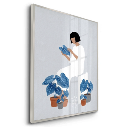 Minimalist Girl and Botanicals - Fine Art