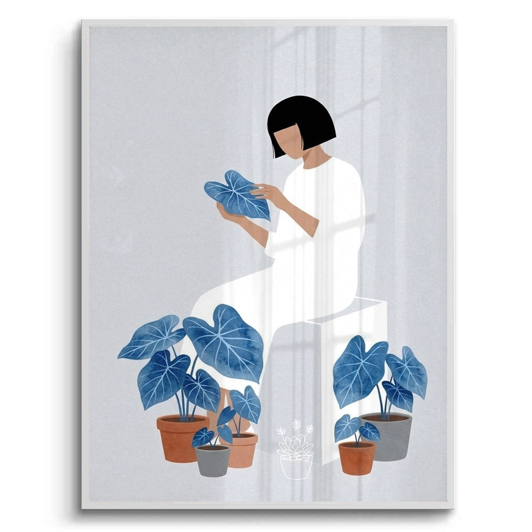 2Minimalist Girl and Botanicals - Fine Art