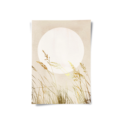 Minimalist Gold Grass - Poster