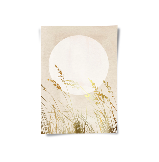 Minimalist Gold Grass - Poster