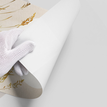 Minimalist Gold Grass - Poster