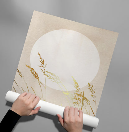 Minimalist Gold Grass - Poster