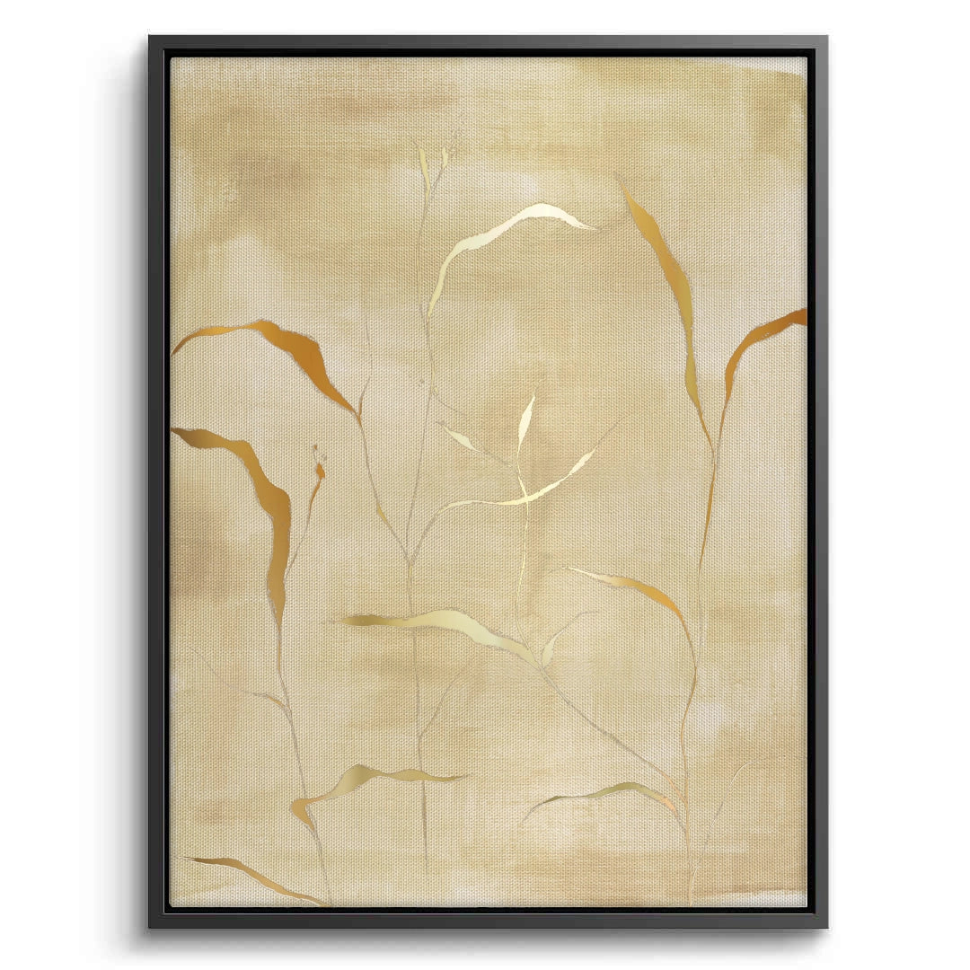 2Minimalist Gold Grass Botanical - Canvas
