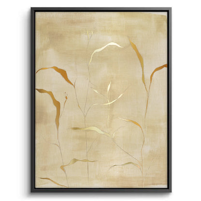 Minimalist Gold Grass Botanical - Canvas