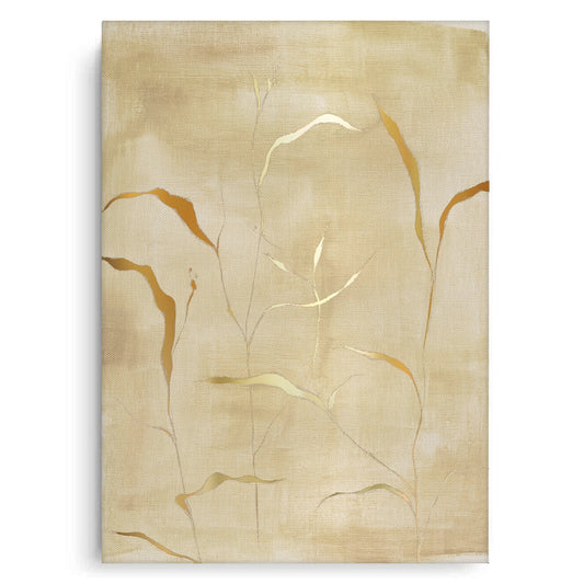 Minimalist Gold Grass Botanical - Canvas